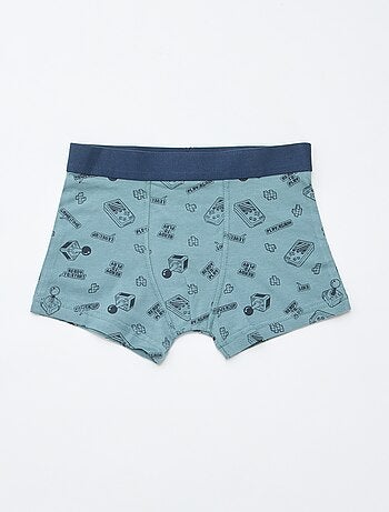 Setje met 5 effen en bedrukte boxershorts
