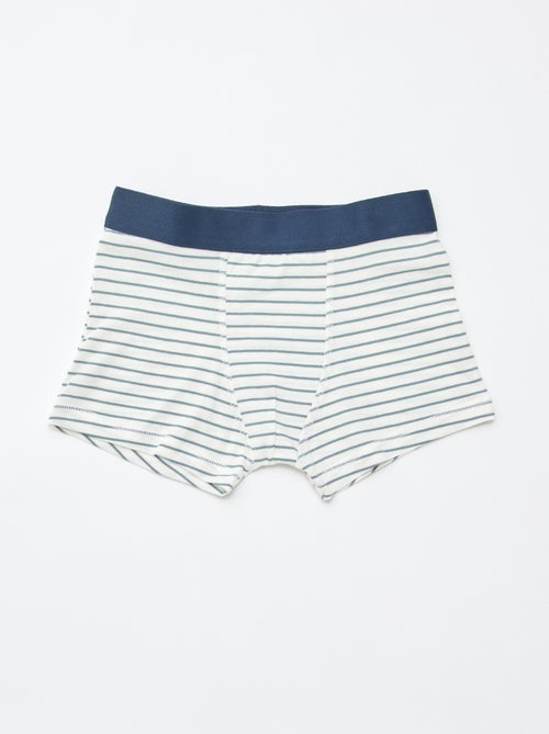 Setje met 5 effen en bedrukte boxershorts - Kiabi