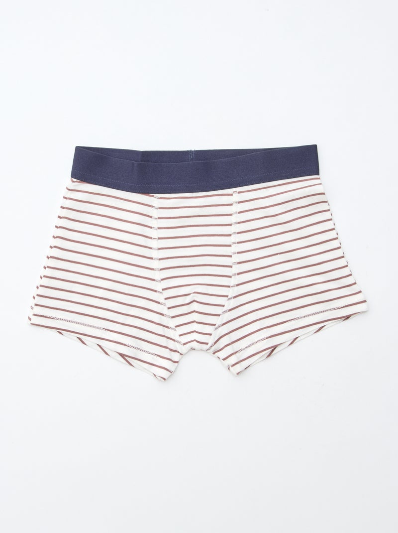 Setje met 5 effen en bedrukte boxershorts Oranje - Kiabi