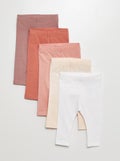 Setje met 5 effen leggings ROSE - Kiabi