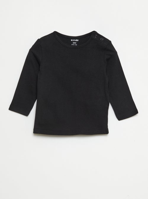 Setje met 5 effen T-shirts met lange mouw - Kiabi