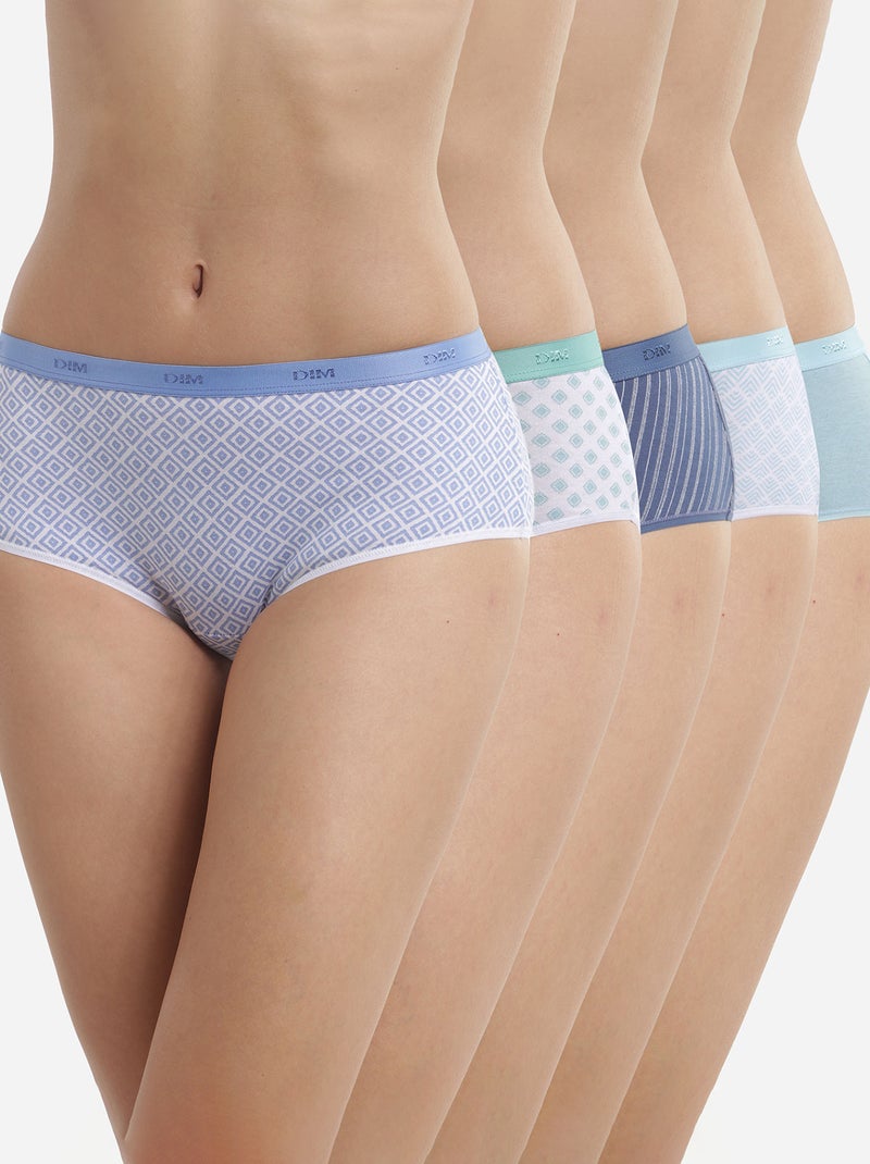 Setje met 5 hipsters 'DIM pockets' BLAUW - Kiabi