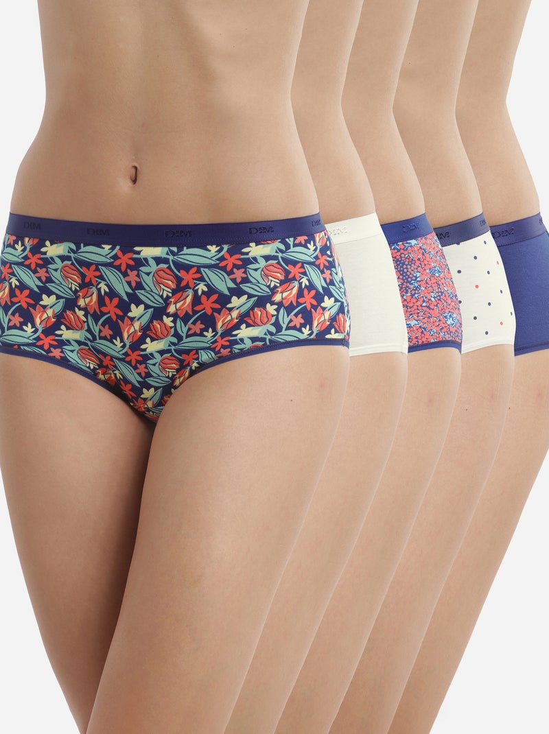 Setje met 5 hipsters 'DIM pockets' BLAUW - Kiabi