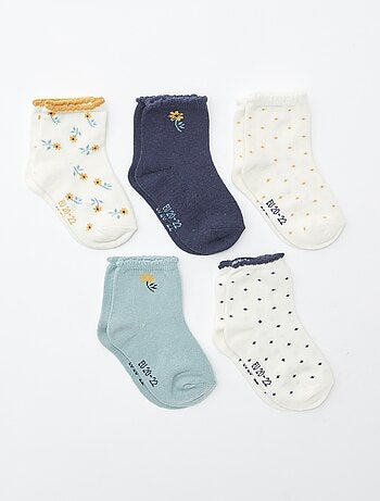 Setje met 5 paar sokken van stretchtricot