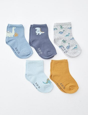 Setje met 5 paar sokken van stretchtricot