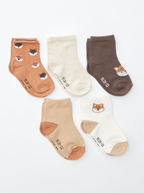 Setje met 5 paar sokken van stretchtricot - Kiabi