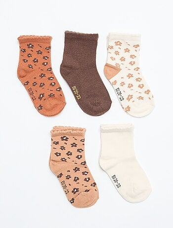 Setje met 5 paar sokken van stretchtricot