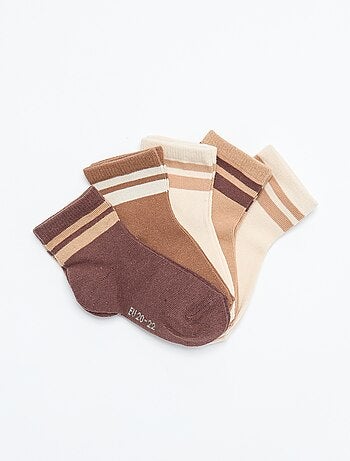 Setje met 5 paar sokken van stretchtricot