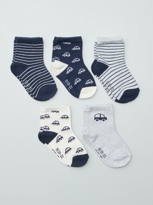 Setje met 5 paar sokken van stretchtricot - Kiabi