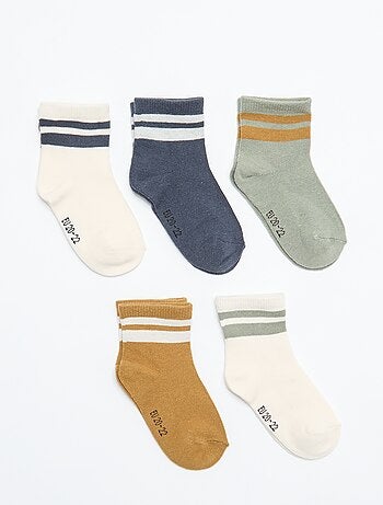 Setje met 5 paar sokken van stretchtricot