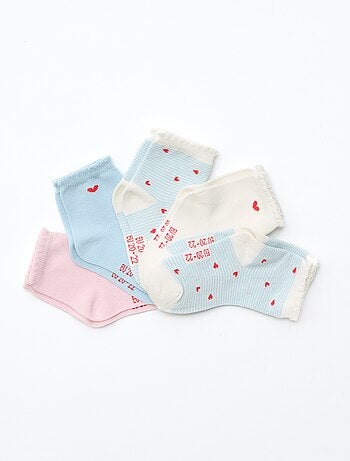 Setje met 5 paar sokken van stretchtricot