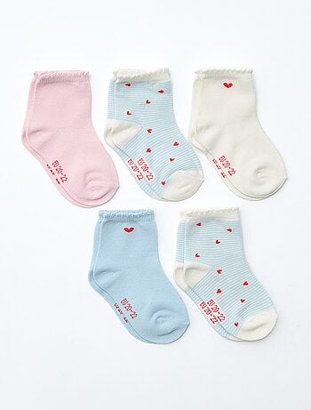 Setje met 5 paar sokken van stretchtricot