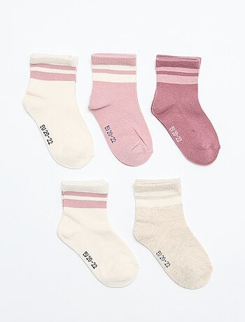 Setje met 5 paar sokken van stretchtricot