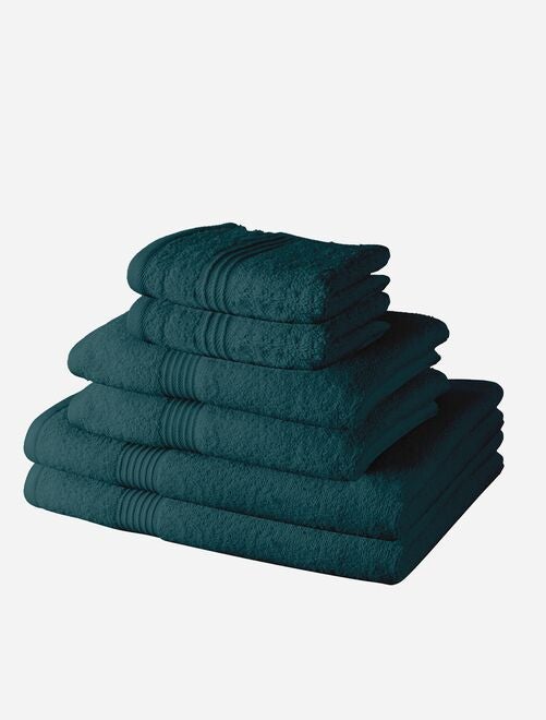 Setje met 6 handdoeken + badhanddoeken - Kiabi