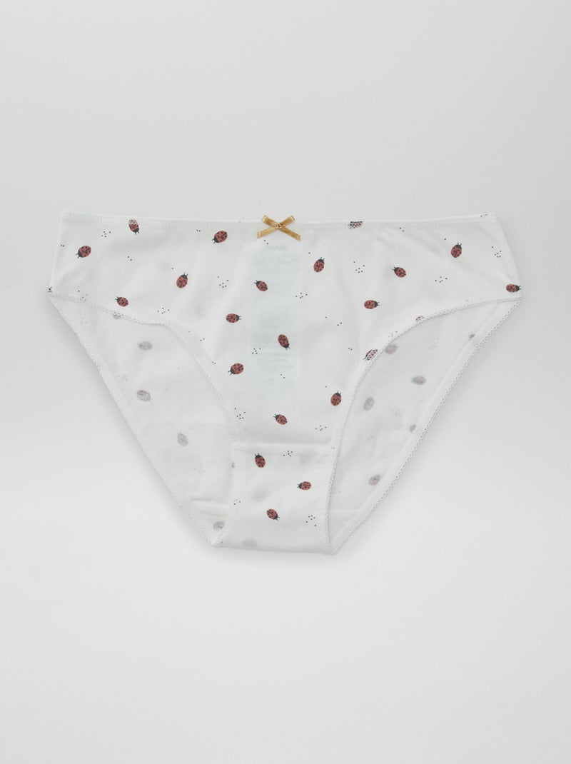 Setje met 7 slips BIEGE - Kiabi