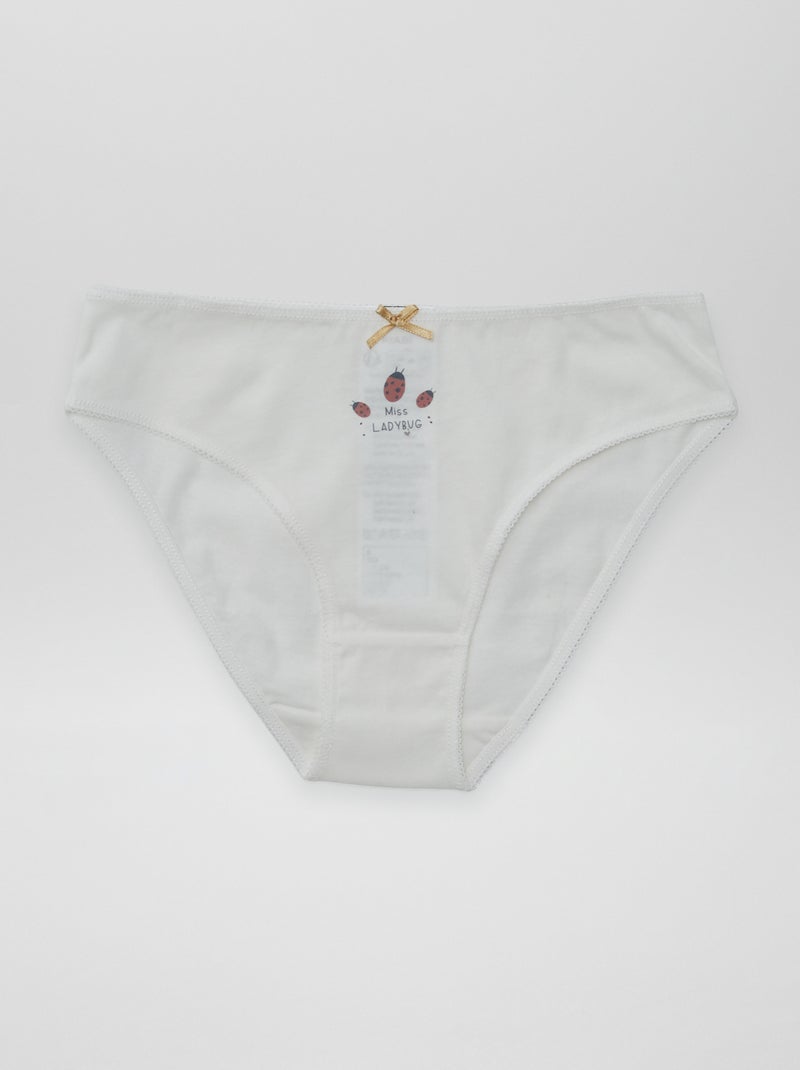 Setje met 7 slips BIEGE - Kiabi