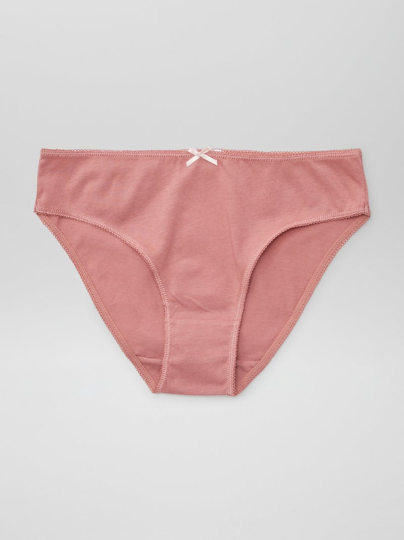 Setje met 7 slips BIEGE - Kiabi