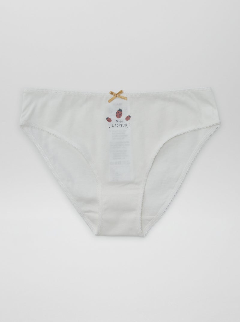 Setje met 7 slips BIEGE - Kiabi