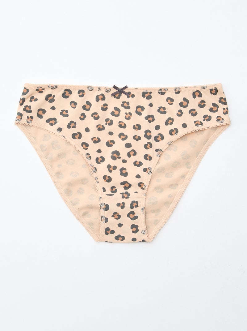 Setje met 7 slips Bruin - Kiabi