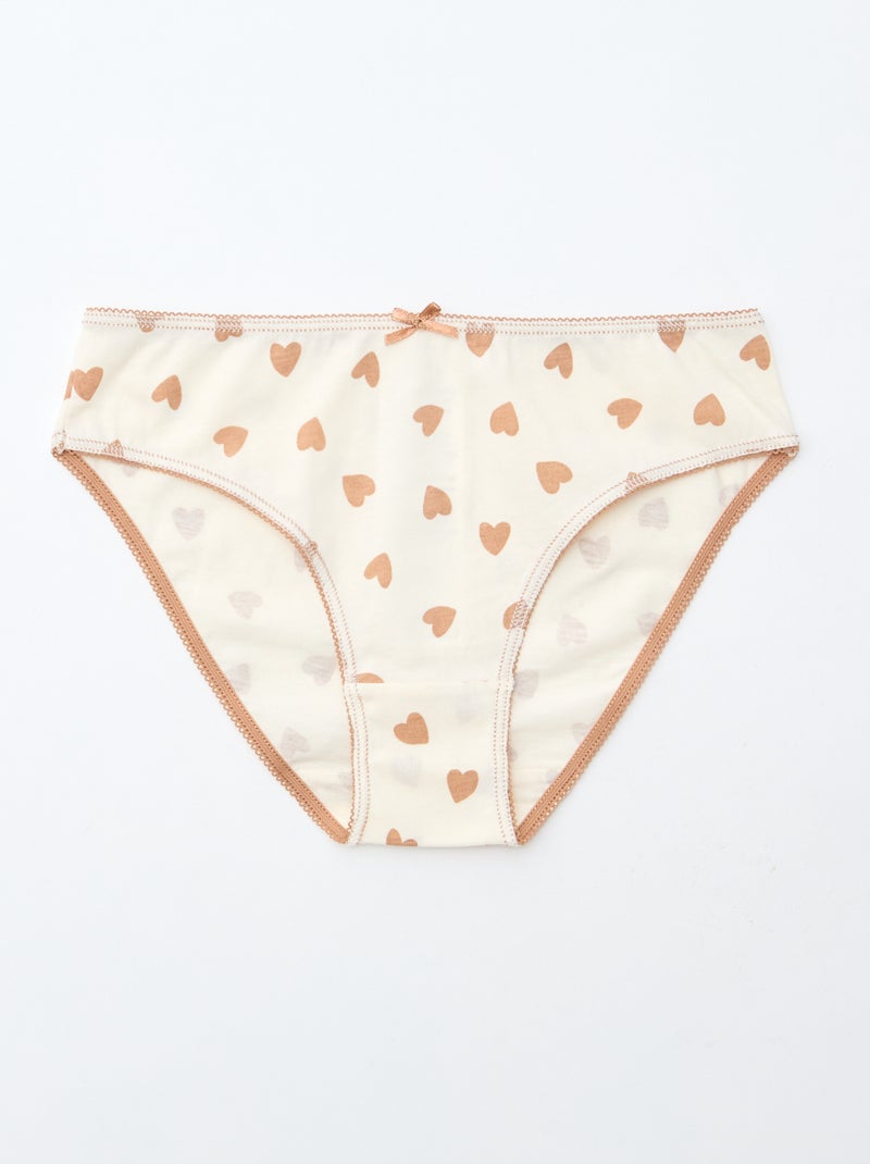 Setje met 7 slips Bruin - Kiabi