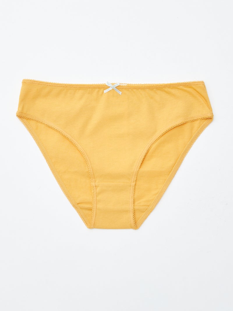 Setje met 7 slips Geel - Kiabi