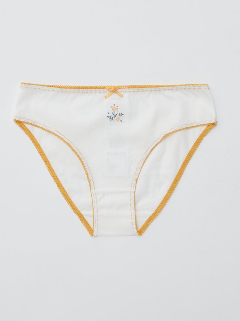 Setje met 7 slips Geel - Kiabi