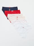 Setje met 7 slips ROOD - Kiabi
