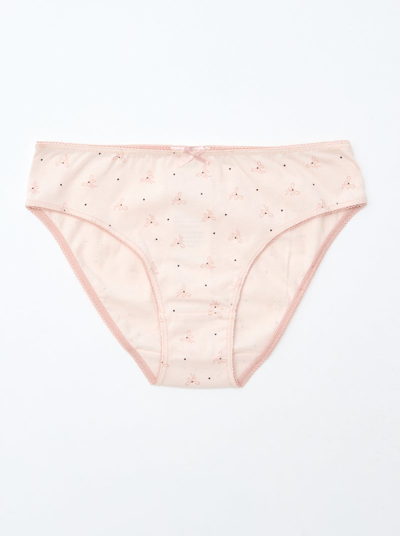 Setje met 7 slips Rose - Kiabi