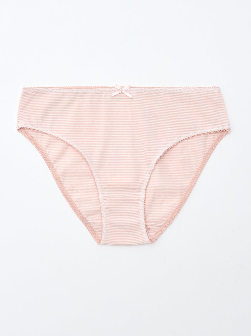 Setje met 7 slips Rose - Kiabi