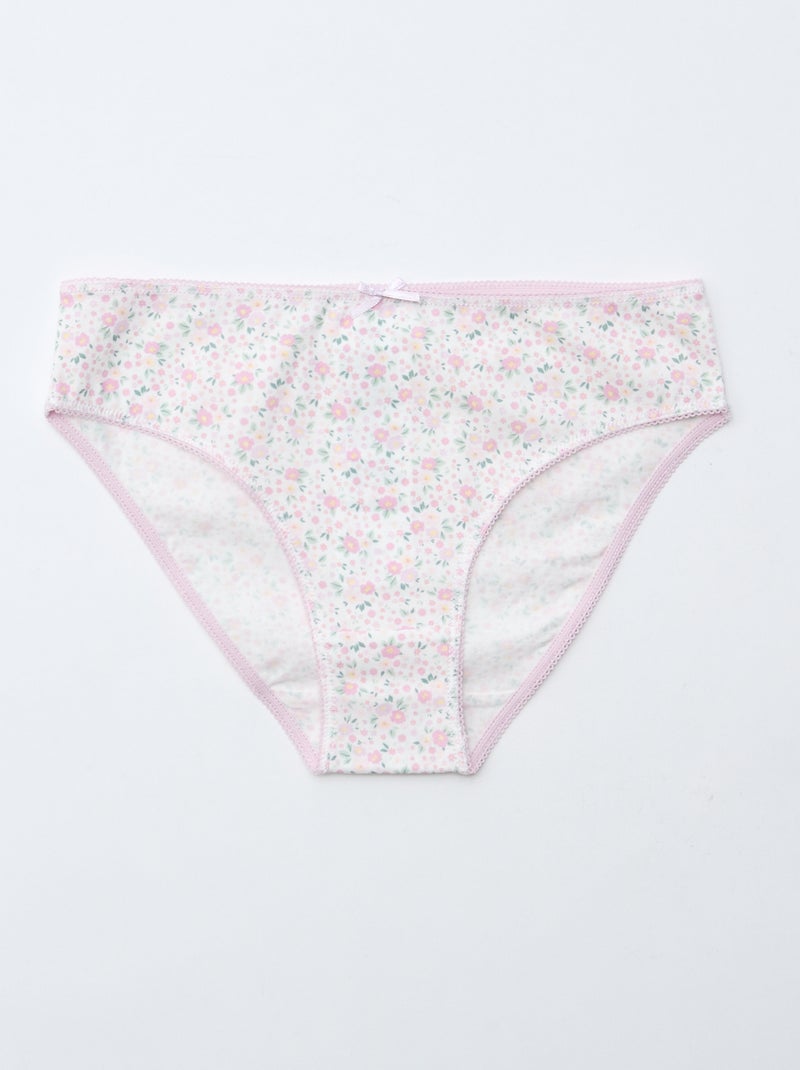 Setje met 7 slips Rose - Kiabi