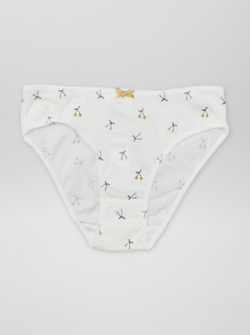 Setje met 7 slips WIT - Kiabi