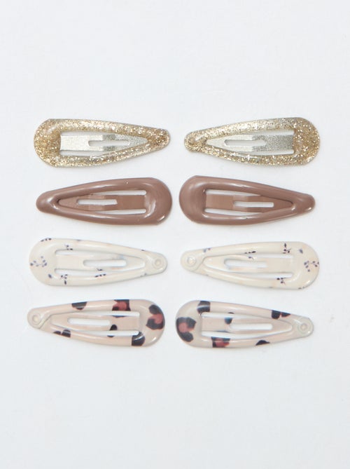 Setje met 8 kleine klikspeldjes - Kiabi