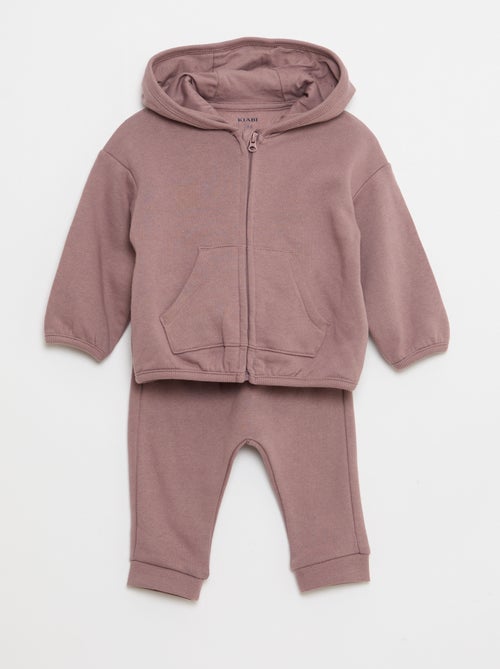 Setje met hoodie met rits + broek - 2-delig - Kiabi