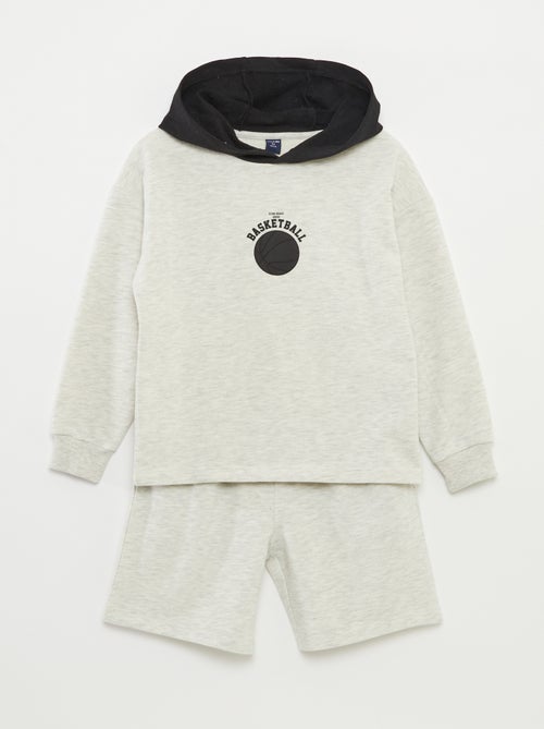Setje met hoodie + short van dunne joggingstof - 2-delig - Kiabi