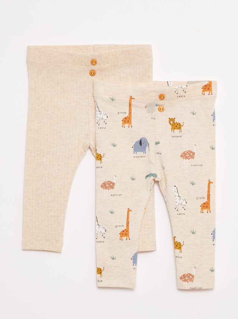Setje met lange leggings Biege - Kiabi