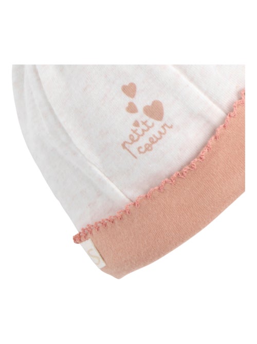 Setje met mutsje en wantjes voor baby's van katoen - Kiabi