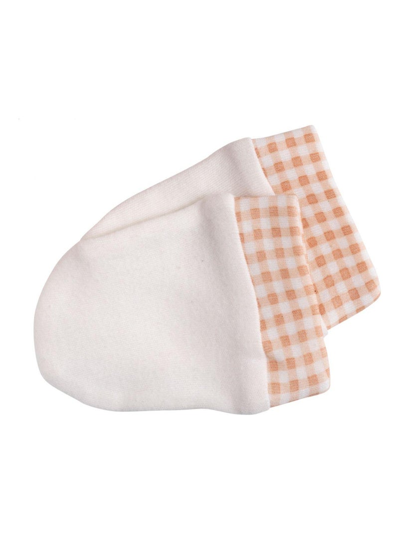Setje met mutsje en wantjes voor baby's van katoen Wit Roze - Kiabi