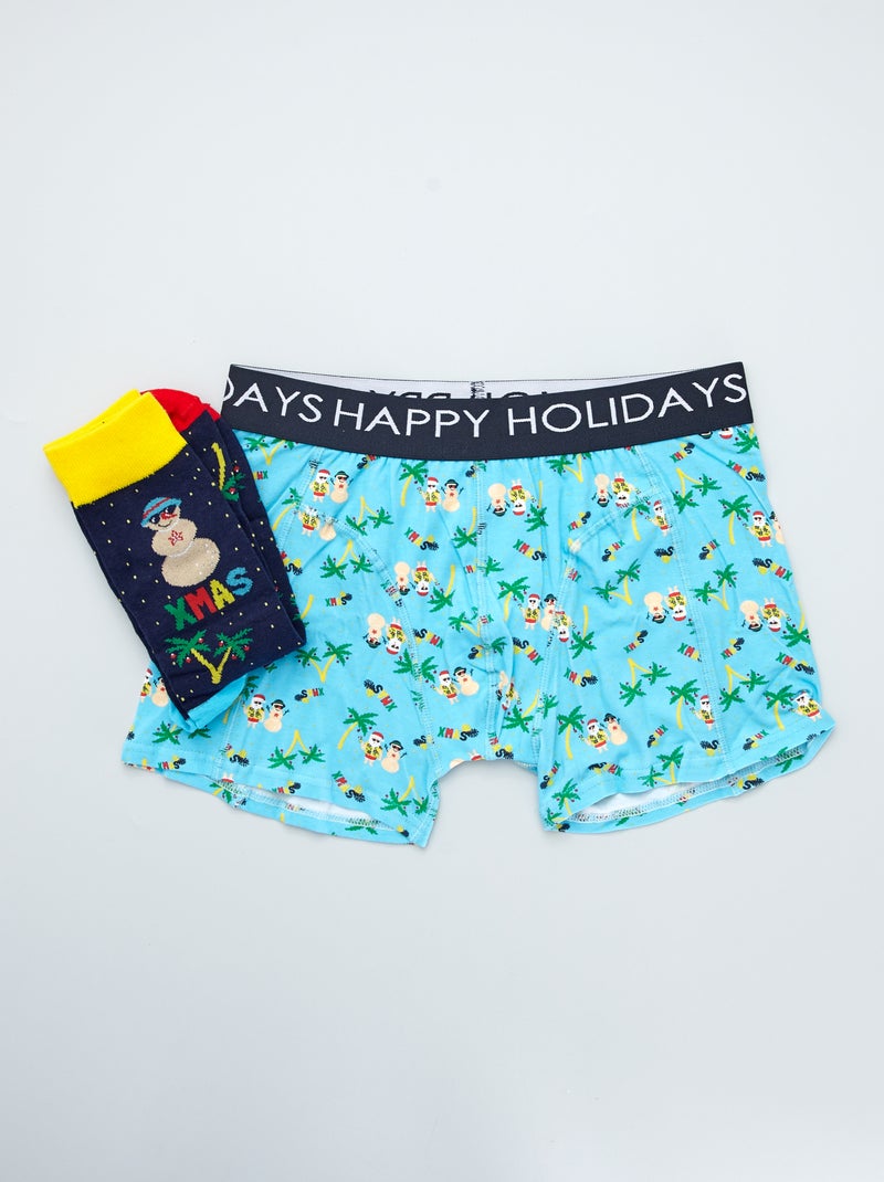 Setje met sokken en boxershort BIEGE - Kiabi