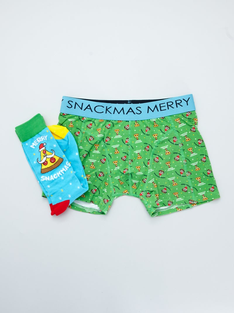 Setje met sokken en boxershort BIEGE - Kiabi