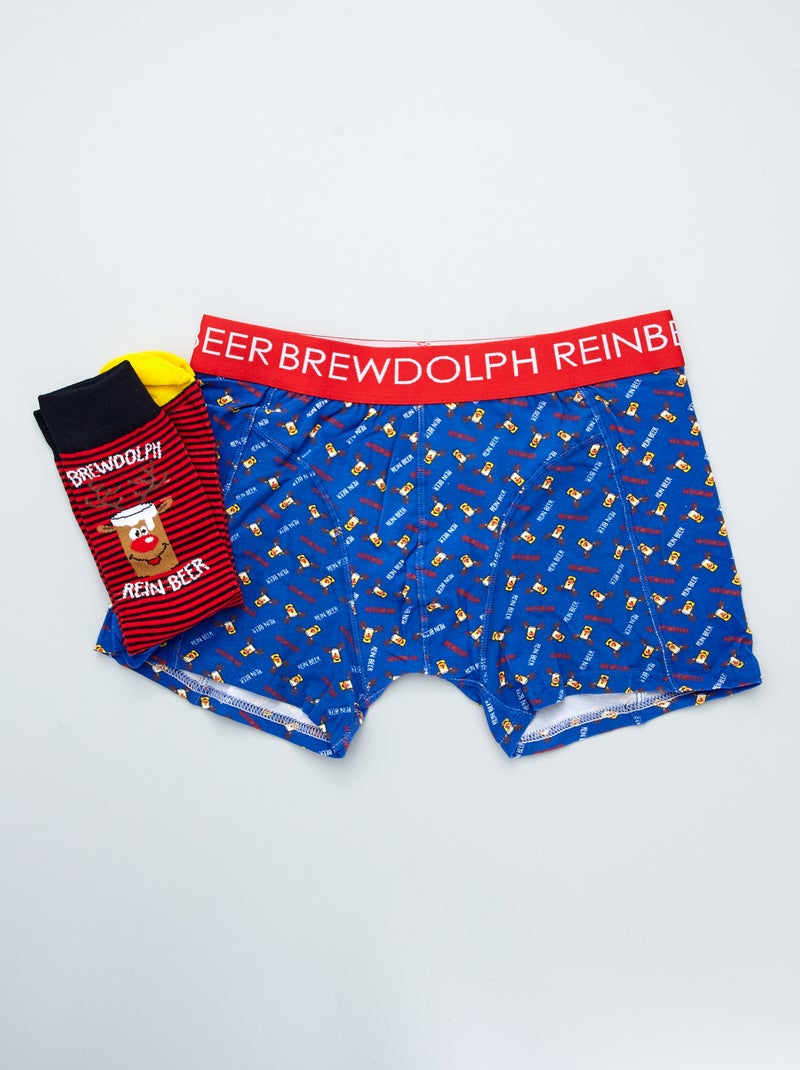 Setje met sokken en boxershort rendier - Kiabi
