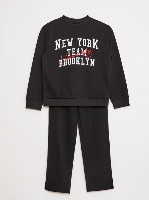 Setje met sweater + broek in campusstijl - 2-delig - Kiabi