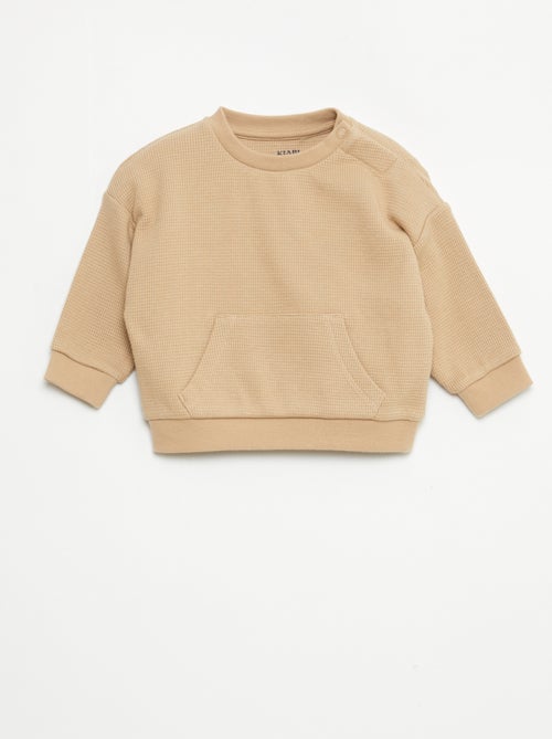 Setje met sweater + broek met honingraatstructuur - 2-delig - Kiabi