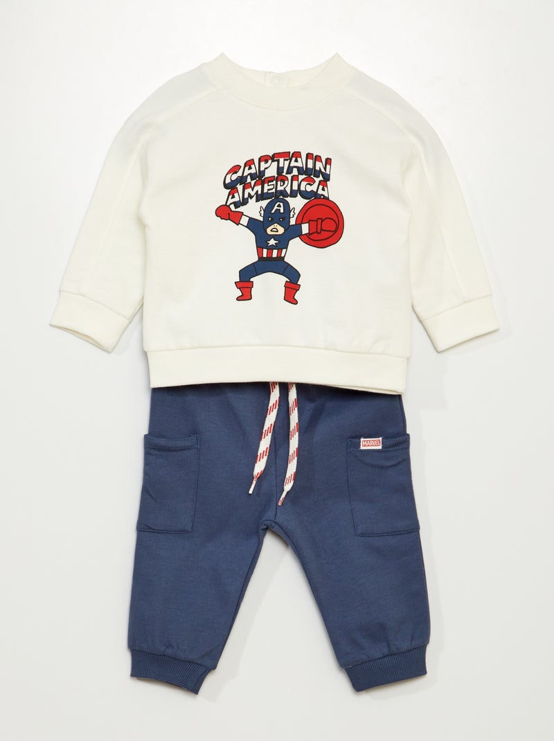 Setje met sweater + joggingbroek 'Avengers' 'Marvel' - 2-delig WIT - Kiabi