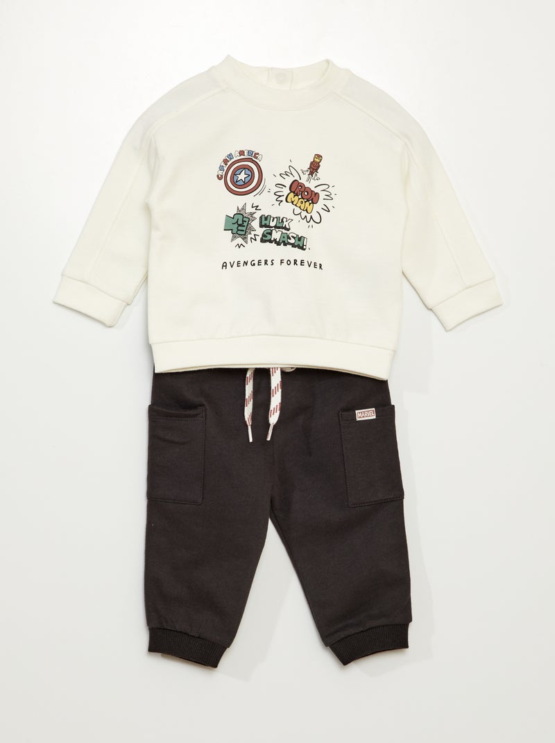 Setje met sweater + joggingbroek 'Avengers' 'Marvel' - 2-delig WIT - Kiabi