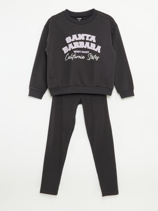 Setje met sweater + legging met print - 2-delig