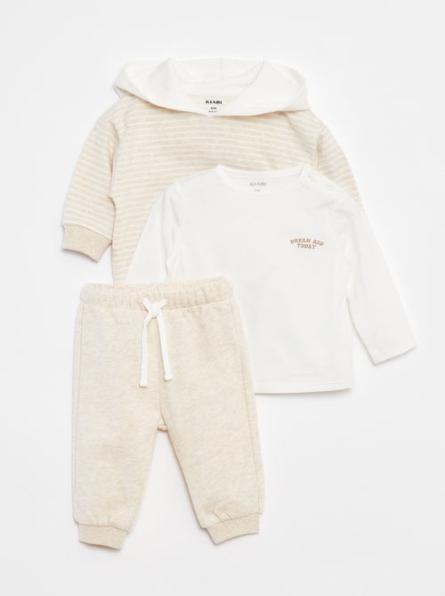 Setje met sweater + T-shirt + joggingbroek - 3-delig - Kiabi