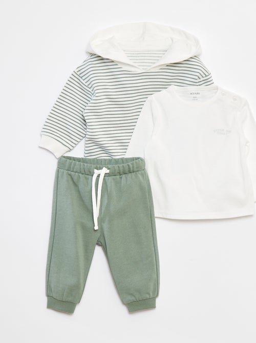 Setje met sweater + T-shirt + joggingbroek - 3-delig - Kiabi