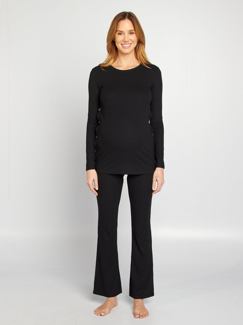 Setje met T-shirt + broek | Borstvoedingsmodel - 2-delig zwart - Kiabi