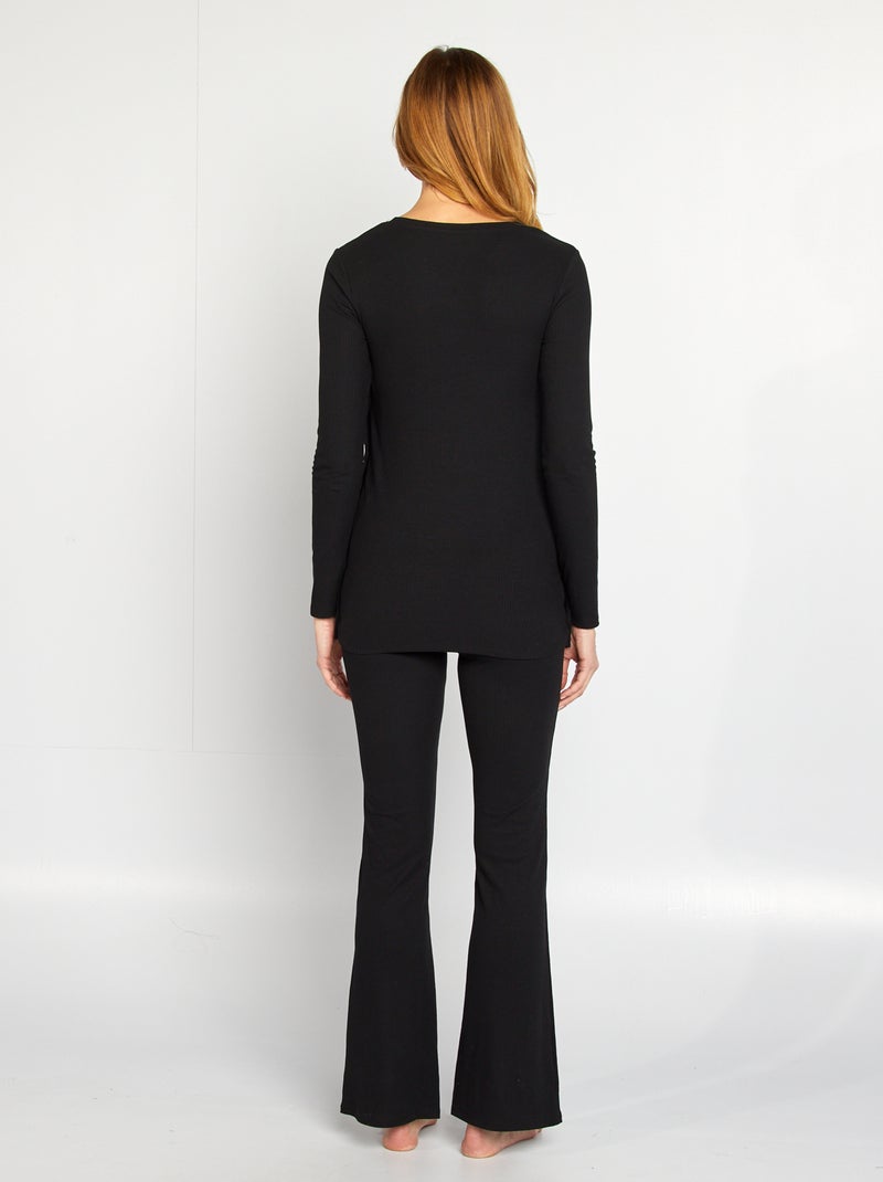 Setje met T-shirt + broek | Borstvoedingsmodel - 2-delig zwart - Kiabi