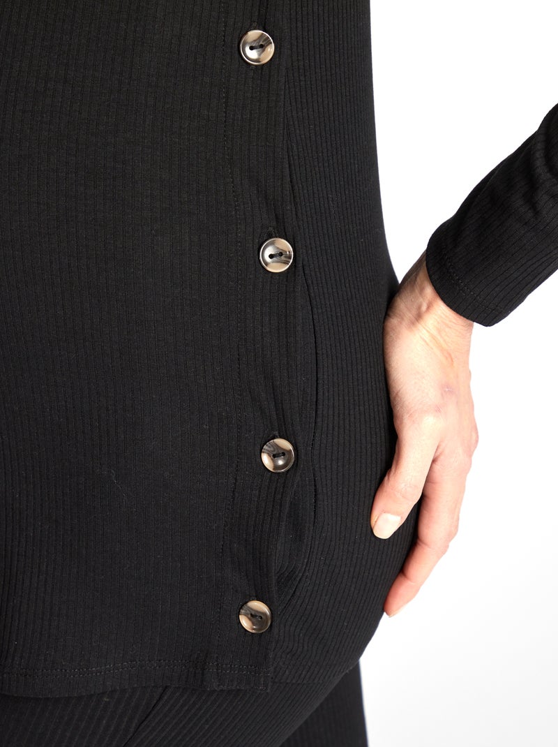 Setje met T-shirt + broek | Borstvoedingsmodel - 2-delig zwart - Kiabi